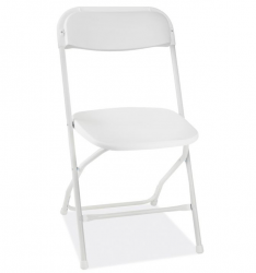 White folding chair