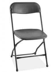 black folding chair