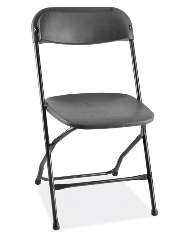 Black folding chair