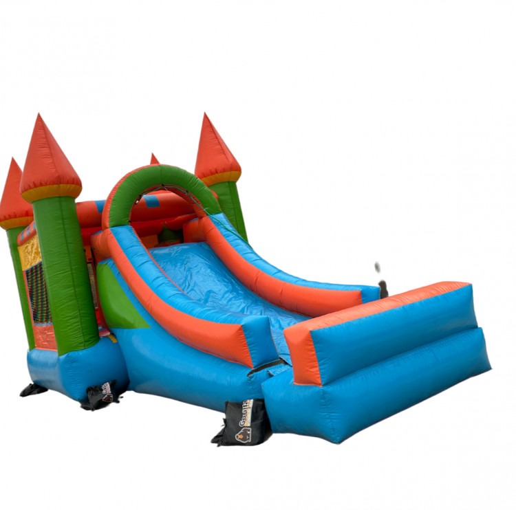 Orange and Green Fiesta Bounce House Combo #18