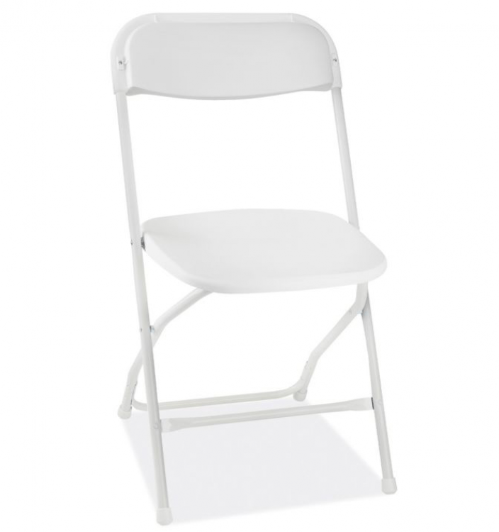 White folding chair