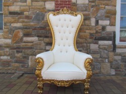IMG 7340 1744418616 White with Gold Trim Throne Chair