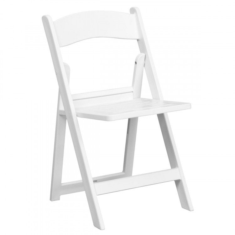 White Resin Chairs with Cushion