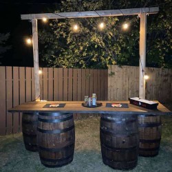 Rustic Barrel Bar